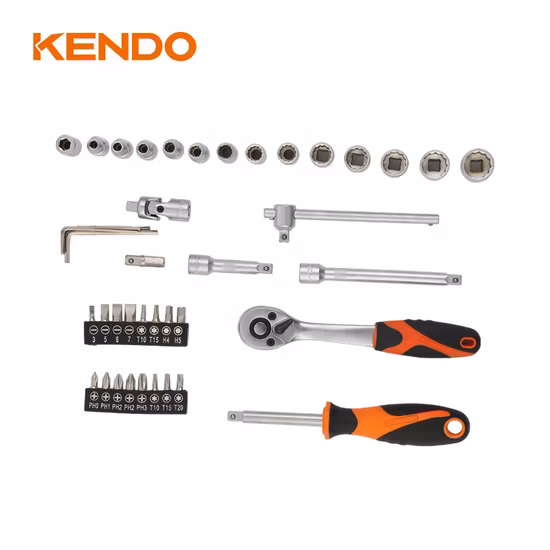 Kendo 42 PCS Conjunto de ferramentas de reparo de automóveis domésticos profissionais com BMC Box Tool Set Mecânico